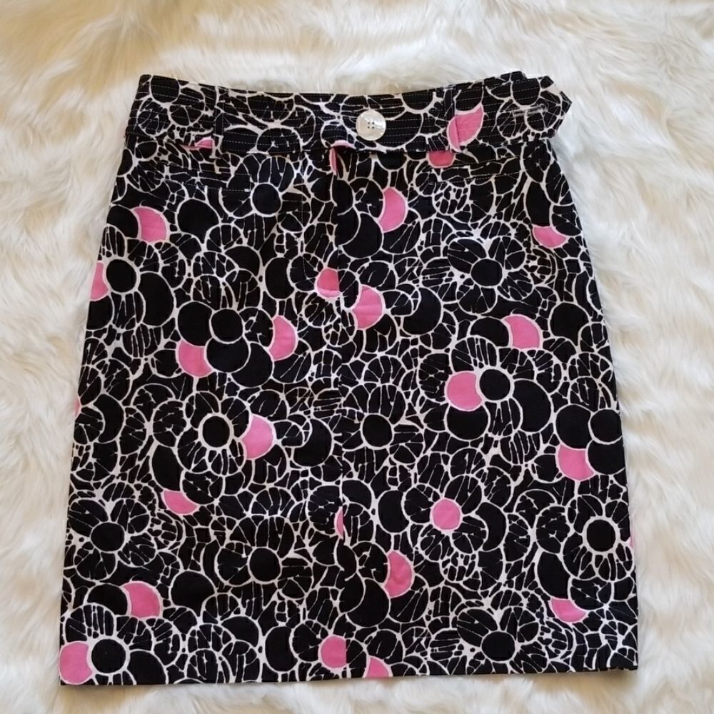 Etcetera black pink and white skirt